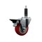 Service Caster 3.5'' Red Poly Swivel 1'' Expanding Stem Caster with Brake SCC-EX20S3514-PPUB-RED-PLB-1 - alternate 1